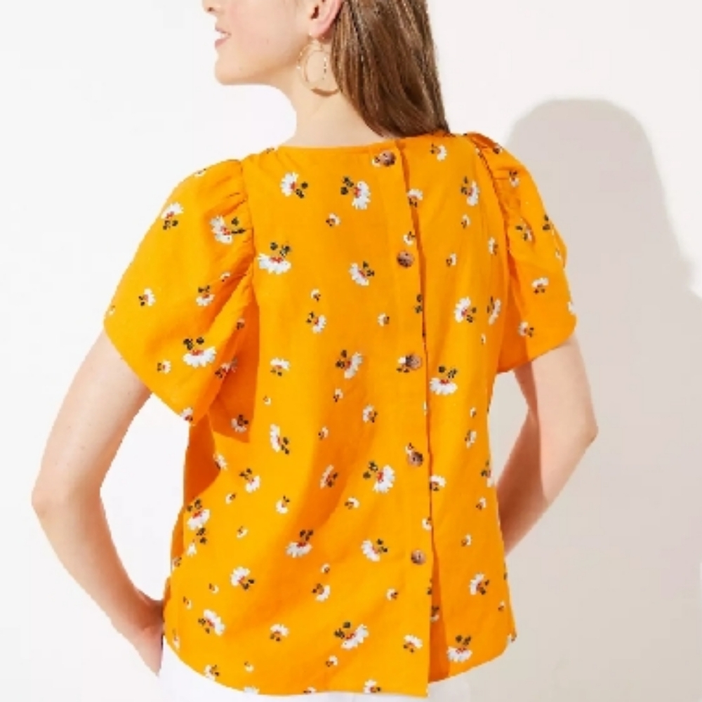 Loft Lily Button Back Flutter Top, Large - image 3